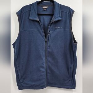 Eddie Bauer Blue Fleece Vest Size XL